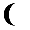 Waning Crescent Moon Phase 4 (Weather Icons) Free Open-Source SVG Icon