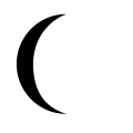 Waning Crescent Moon Phase 5 Free Open-Source SVG Icon