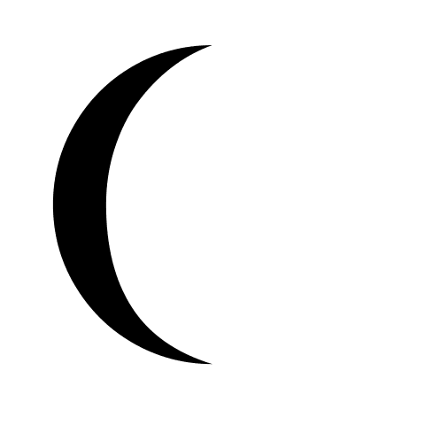 Waning Crescent Moon Phase 5 Free Open-Source SVG Icon (Weather Icons)