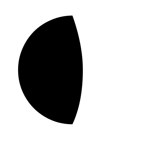 Waning Gibbous Moon Phase 6 Free Open-Source SVG Icon (Weather Icons)