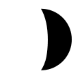 Waxing Moon Phase 6 (Weather Icons) Free Open-Source SVG Icon