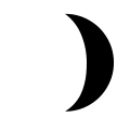 Waxing Crescent Moon Phase 3 (Weather) Free Open-Source SVG Icon