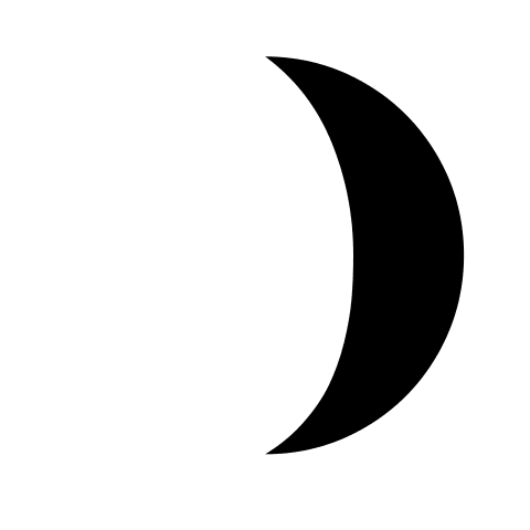 Waxing Crescent Moon Phase 3 (Weather) Free Open-Source SVG Icon (Weather Icons)