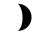 Waxing Crescent Moon Phase 4 Free Open-Source SVG Icon