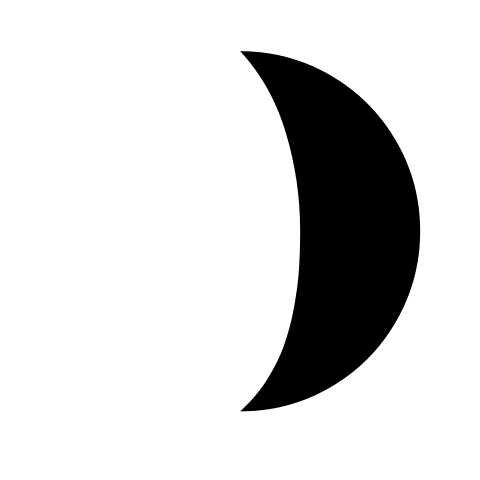 Waxing Crescent Moon Phase 4 Free Open-Source SVG Icon (Weather Icons)