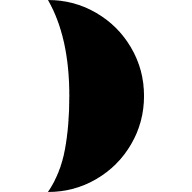 Waxing Crescent Moon Phase 6 (Weather) Free Open-Source SVG Icon