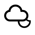 Night Alt Cloudy Weather (High) Free Open-Source SVG Icon