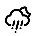 Night Alt Hail Weather Condition Free Open-Source SVG Icon