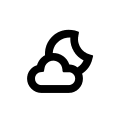 Night Partly Cloudy Weather (Alt) Free Open-Source SVG Icon