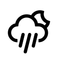 Nighttime Rain Weather Condition (Weather Icons) Free Open-Source SVG Icon