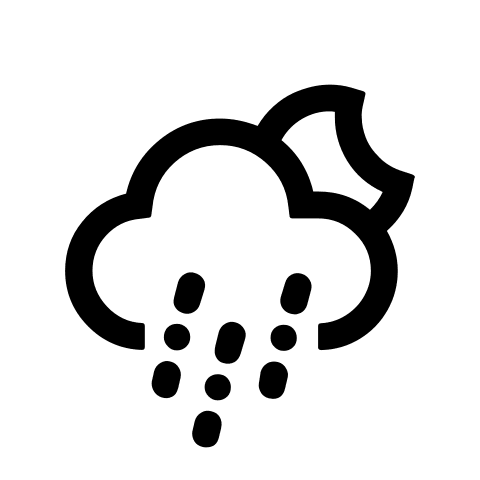 Nighttime Rain Mix Weather Conditions Free Open-Source SVG Icon (Weather Icons)