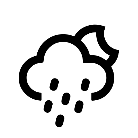 Nighttime Showers (Weather Icons) Free Open-Source SVG Icon (Weather Icons)