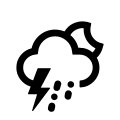 Night Sleet Storm Weather Condition (Alt) Free Open-Source SVG Icon