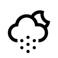 Nighttime Snow Weather Condition (Alt) Free Open-Source SVG Icon