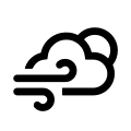 Night Cloudy Weather with Gusts Free Open-Source SVG Icon