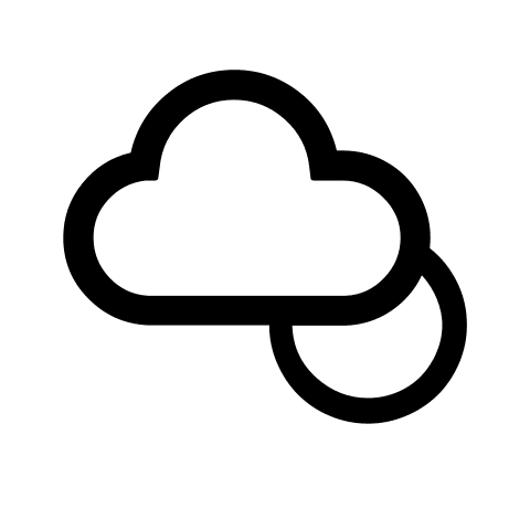 Nighttime Cloudy Weather (High) Free Open-Source SVG Icon (Weather Icons)