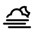 Night Fog Weather Condition Free Open-Source SVG Icon