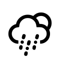 Night Rain Mix Weather Condition Free Open-Source SVG Icon