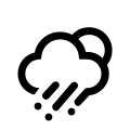 Night Rain with Wind Weather Conditions Free Open-Source SVG Icon