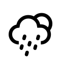 Night Showers Weather Condition Free Open-Source SVG Icon