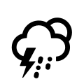 Night Sleet Storm Weather (Weather Icons) Free Open-Source SVG Icon