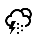 Night Snow Thunderstorm Weather (Filled) Free Open-Source SVG Icon