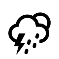 Night Storm Showers Weather (Filled) Free Open-Source SVG Icon