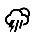 Night Thunderstorm Weather Condition Free Open-Source SVG Icon