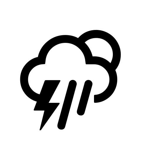 Night Thunderstorm Weather Condition Free Open-Source SVG Icon (Weather Icons)