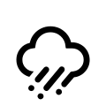 Rain with Wind (Weather Icons) Free Open-Source SVG Icon