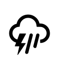 Thunderstorm Weather Condition Free Open-Source SVG Icon