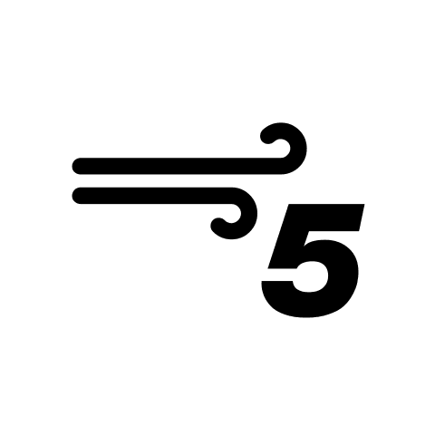 Beaufort Wind Scale 5 (Weather Icons) Free Open-Source SVG Icon (Weather Icons)