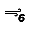 Beaufort Scale Wind Level 6 Free Open-Source SVG Icon