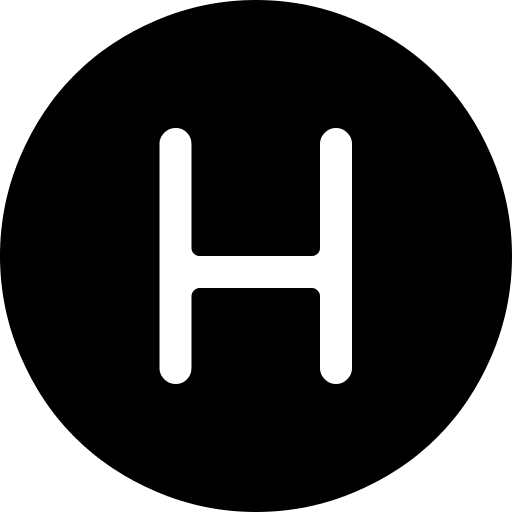 Circle H Symbol Free Open-Source SVG Icon (WebHostingHub Glyphs)