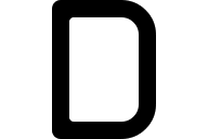 Uppercase Letter D Free Open-Source SVG Icon