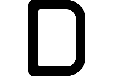 Uppercase Letter D Free Open-Source SVG Icon (WebHostingHub Glyphs)