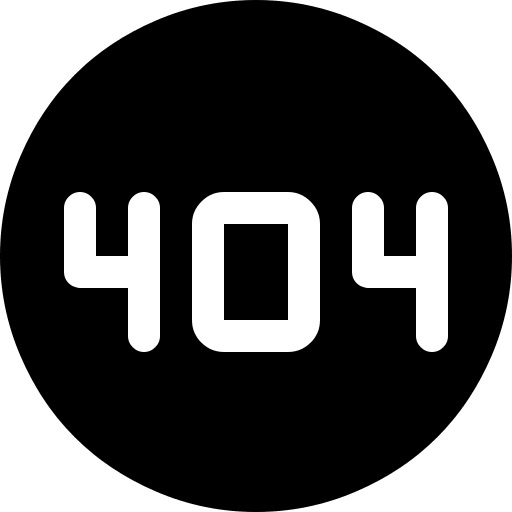 404 Error Page Not Found (WebHostingHub Glyphs) Free Open-Source SVG Icon (WebHostingHub Glyphs)