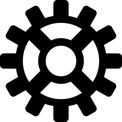 Gear Four Transformation Free Open-Source SVG Icon (WebHostingHub Glyphs)