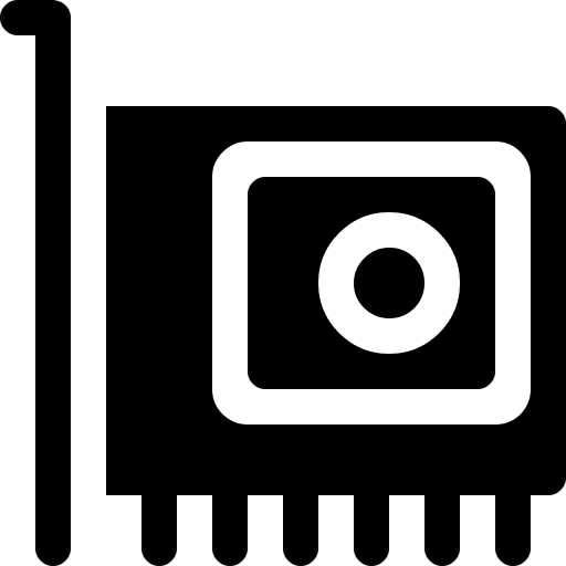 Graphics Card Free Open-Source SVG Icon (WebHostingHub Glyphs)