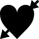 Heart Arrow Symbol Free Open-Source SVG Icon