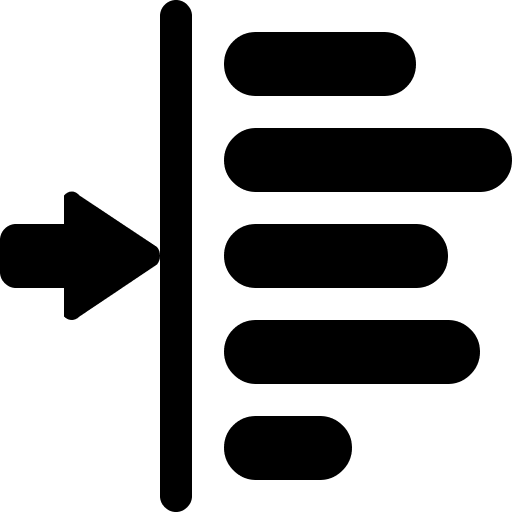 Left Indent (Glyph) Free Open-Source SVG Icon (WebHostingHub Glyphs)