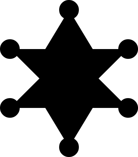 Sheriff Badge Free Open-Source SVG Icon (WebHostingHub Glyphs)