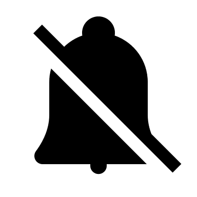 Bell Ring Off Notification (Filled) Free Open-Source SVG Icon (WeUI Icon)