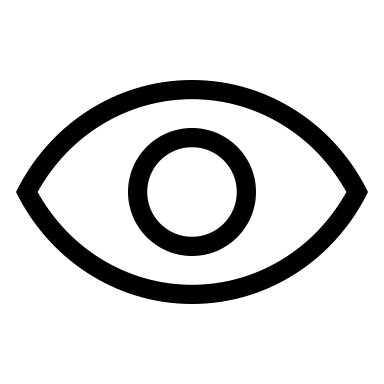 Outlined Eyes Symbol (WeUI) Free Open-Source SVG Icon (WeUI Icon)