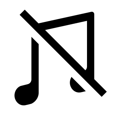 Music Off (Filled) Free Open-Source SVG Icon (WeUI Icon)