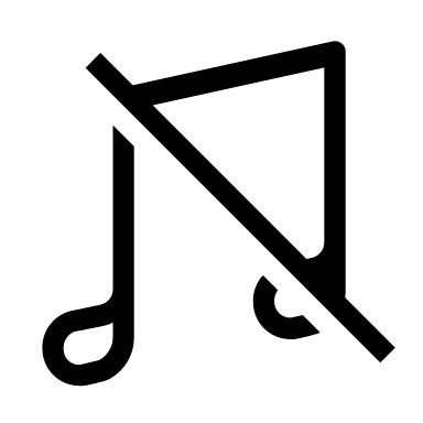 Music Off (Outlined) Free Open-Source SVG Icon (WeUI Icon)