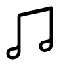 Outlined Music Note Free Open-Source SVG Icon