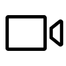 Video Call Interface (Outlined) Free Open-Source SVG Icon