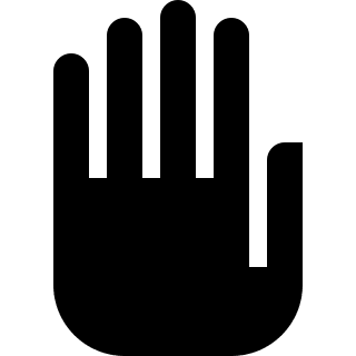 Stop Hand Gesture Free Open-Source SVG Icon (Zondicons)