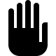 Stop Hand Gesture Free Open-Source SVG Icon